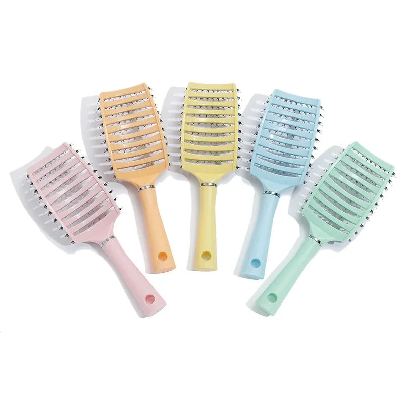 Image of 5 Detangle Bliss Brushes displayed with a white background